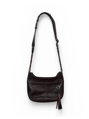 Brighton Brown Pebbled Leather Barbados Zip-Top Hobo Handbag